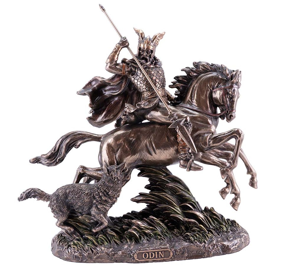 Norse God, Odin riding on Sleipnir