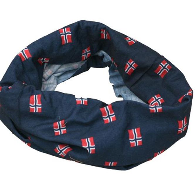 Main Image Neck gaiter with small flags navy blue/red/white