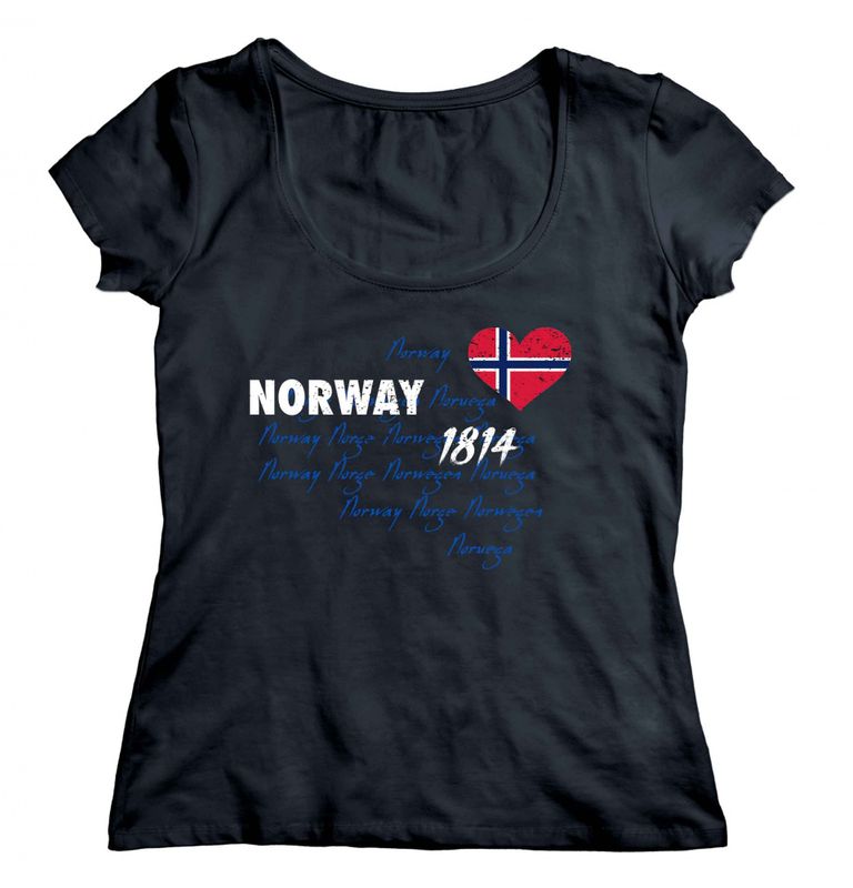 T-shirt, Norge, black