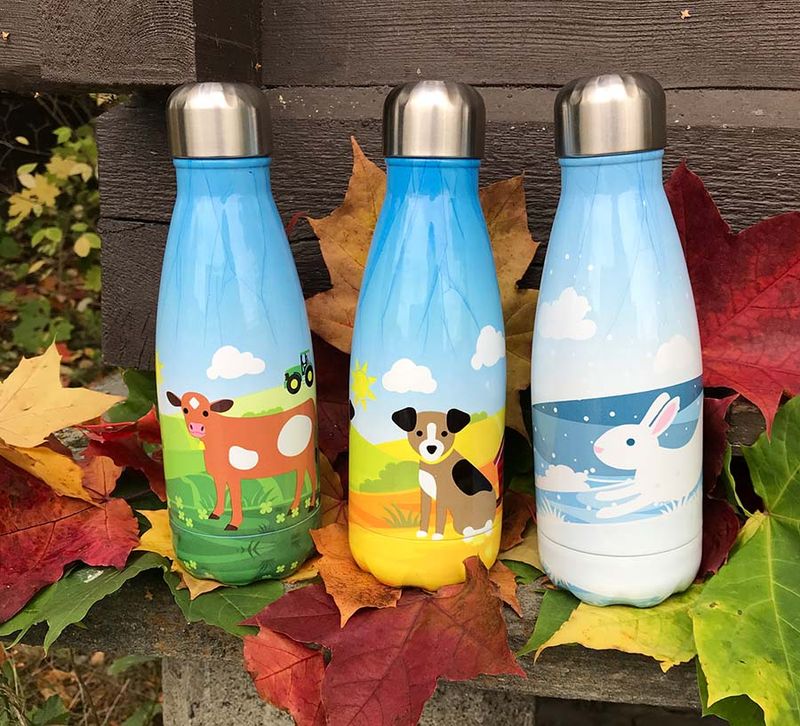 Vacuum flask for children, jumping hare