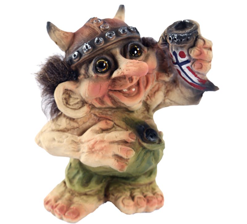 Viking, viking troll holding drinking horn(Troll # 010)