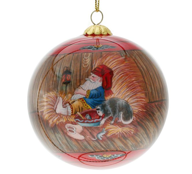 Main Image Glass bauble, Santas, Julestemning