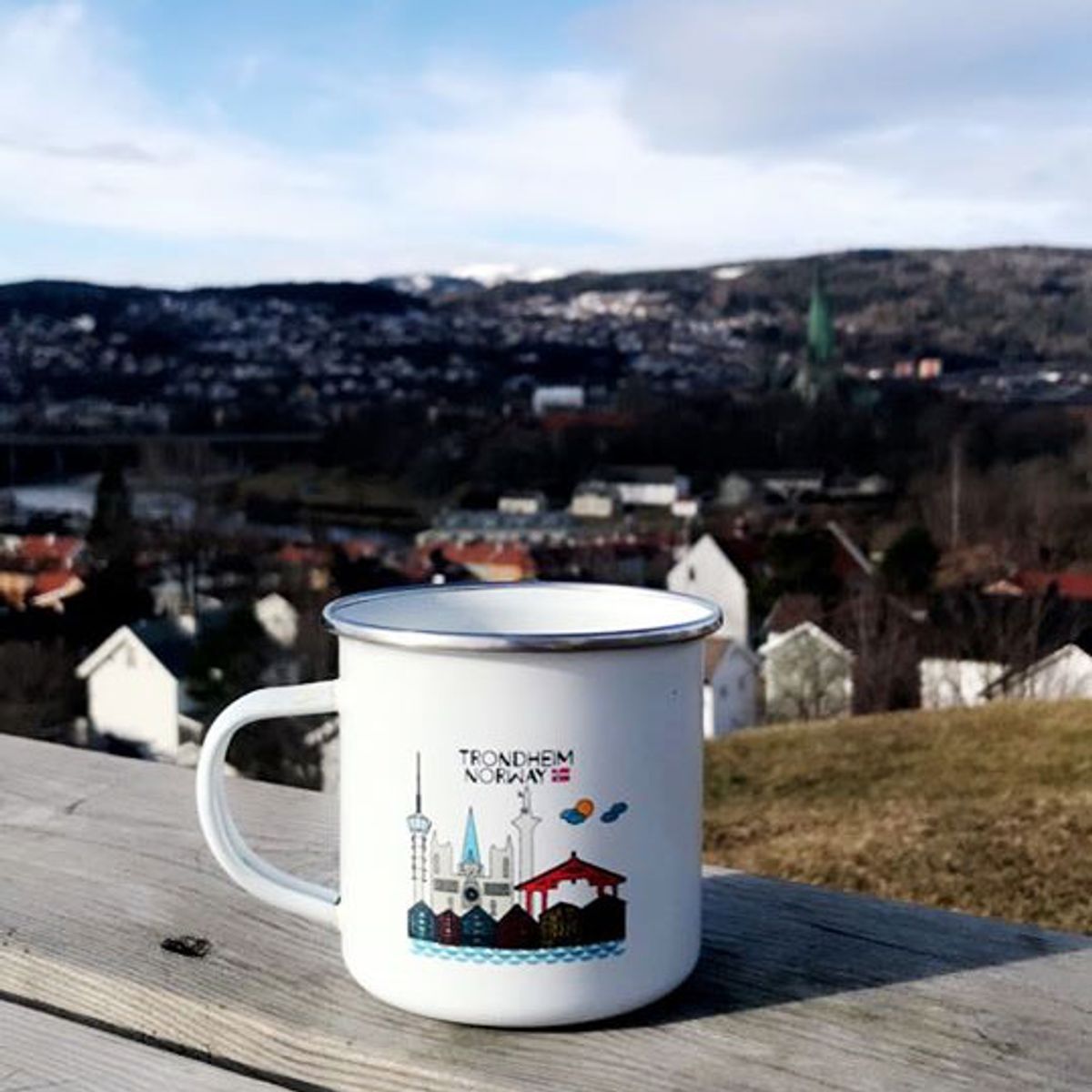 Enamel mug, Trondheim
