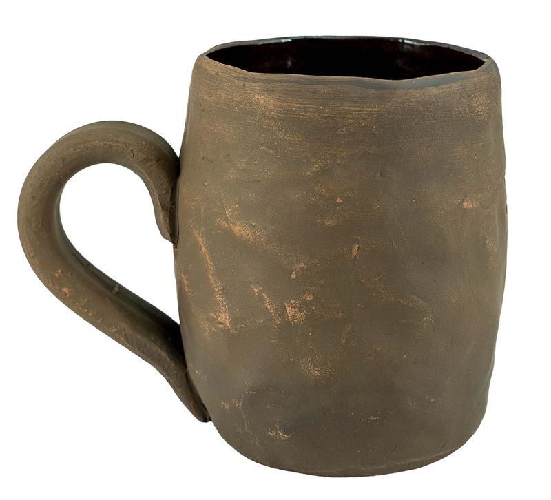 Mug, handmade ceramics, Thor's hammer, dark, 'The Pottery'