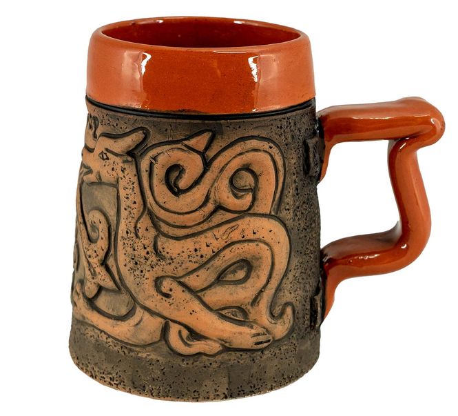 Main Image Mug, handmade ceramics, Viking dragon, 'The ...