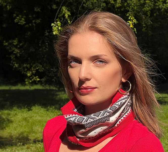 Main Image Neck gaiter, MARIUS® pattern, blue, merino wool