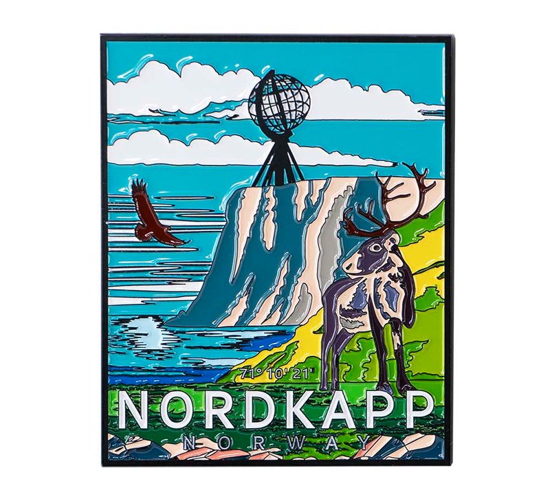 Magnet, Nordkapp, retro, metal