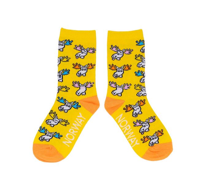 Main Image Kid's socks, Funny Moose, yellow