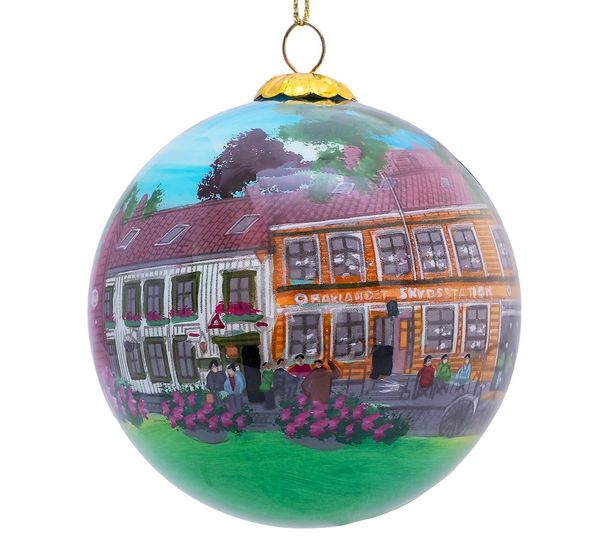 Main Image Glass bauble, hand painted, Baklandet ...