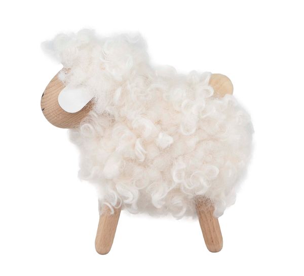 Main Image Sheep made of wood, fluffy, large
