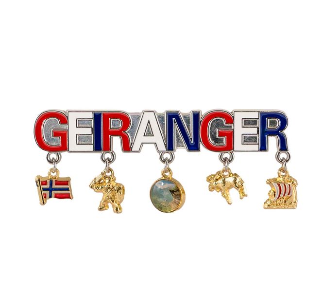 Main Image Metal magnet, Geiranger with pendants