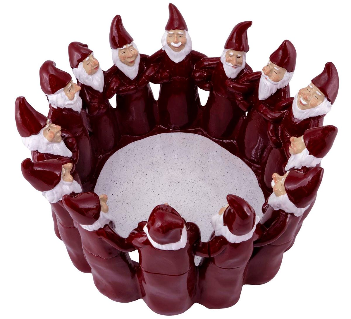 Santas in a circle, red, 22 cm, Harvesttime