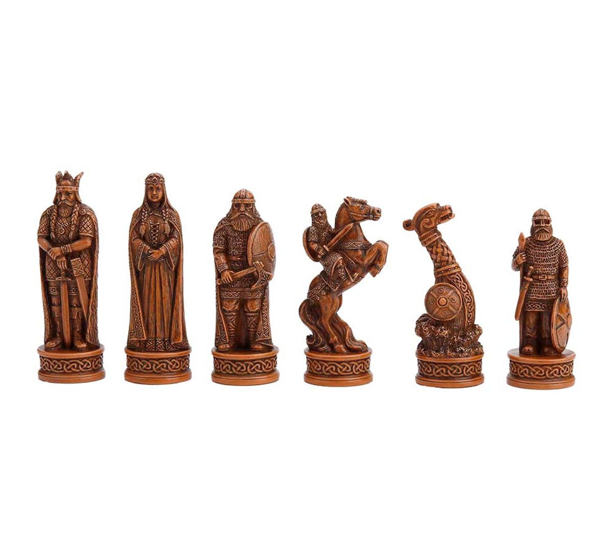 Chessboard with viking figurines
