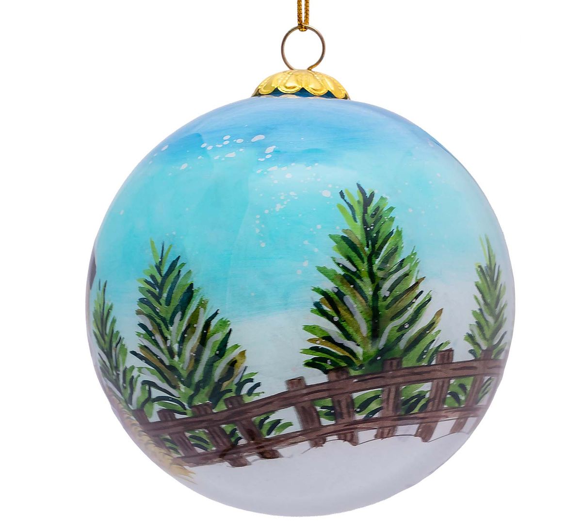 Christmas bauble, porridge party at the barn