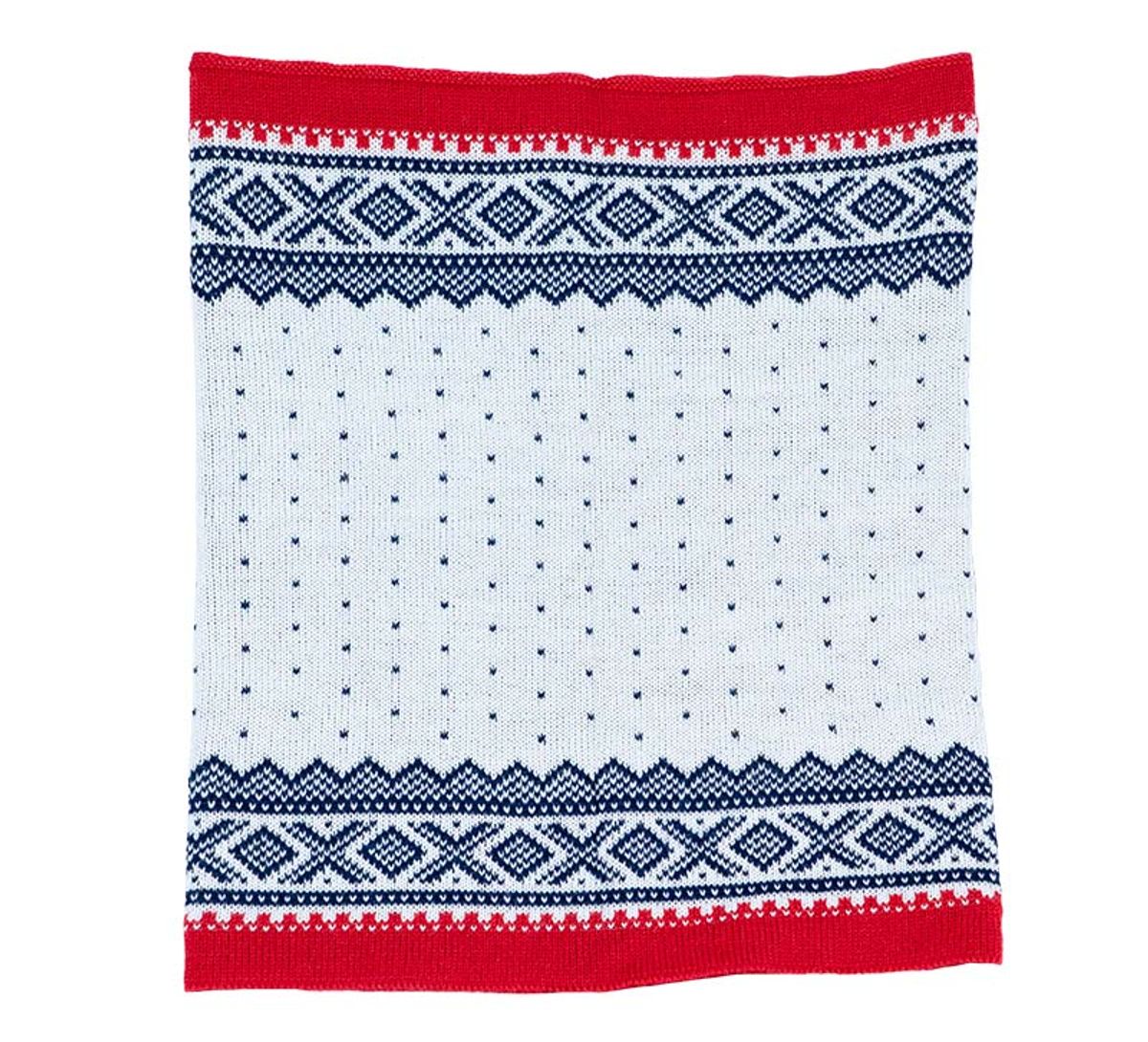 Neack gaiter with MARIUS® pattern, blue, merinowool