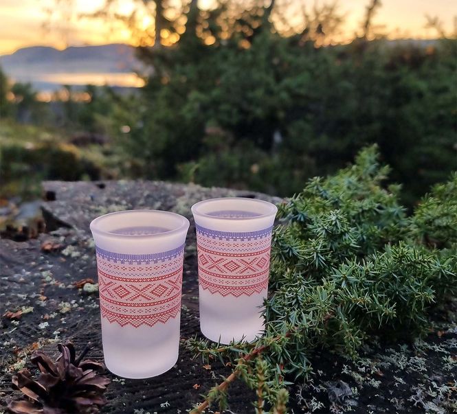 Main Image Shot glasses, MARIUS® pattern, 2-pack, red